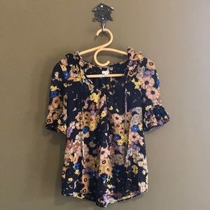 Odille Anthropologie Vintage floral blouse